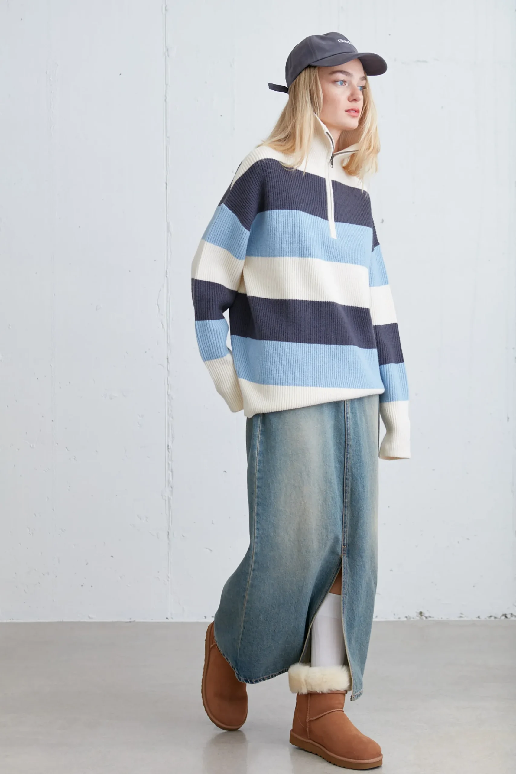 HALF ZIP SWEATER