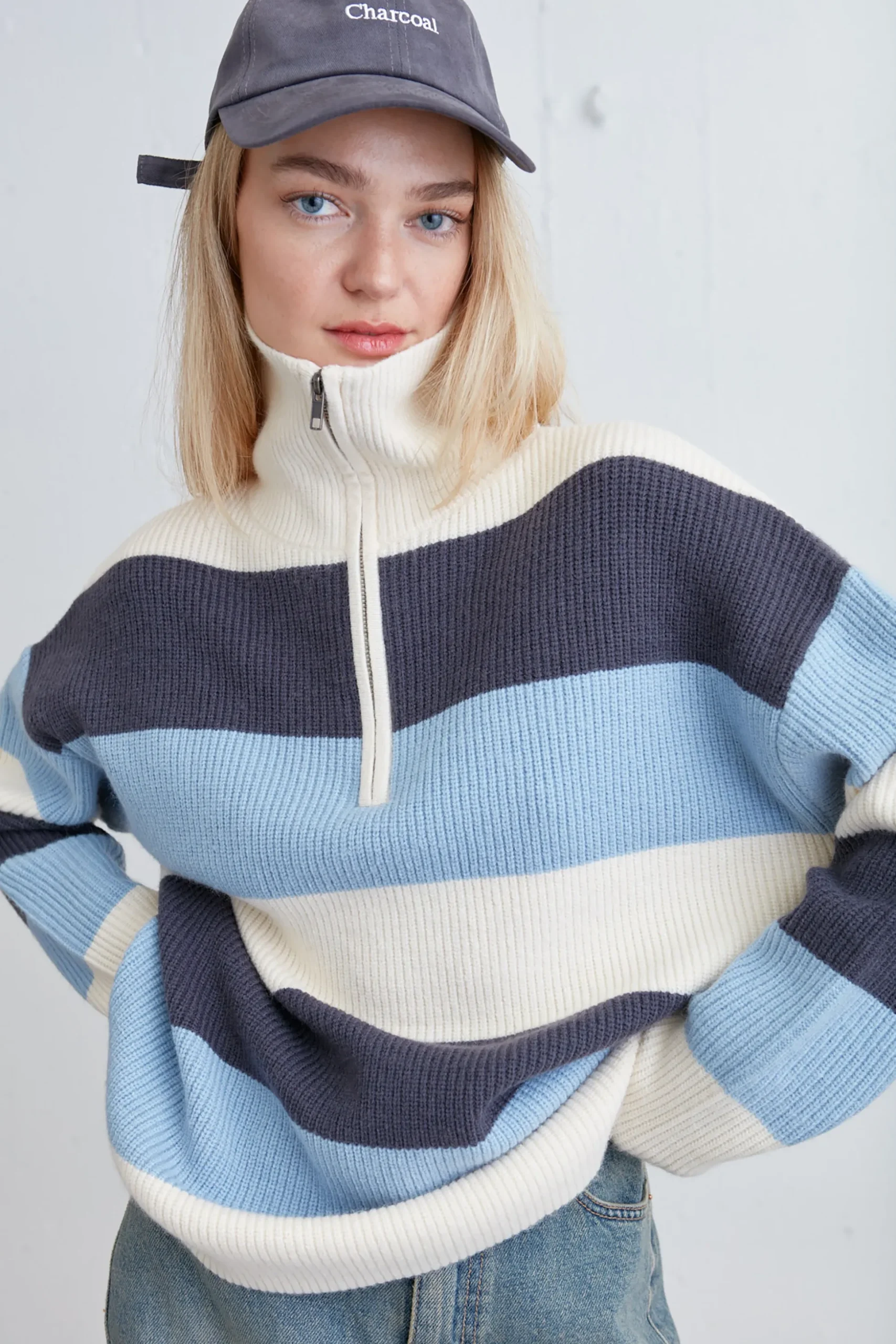 HALF ZIP SWEATER