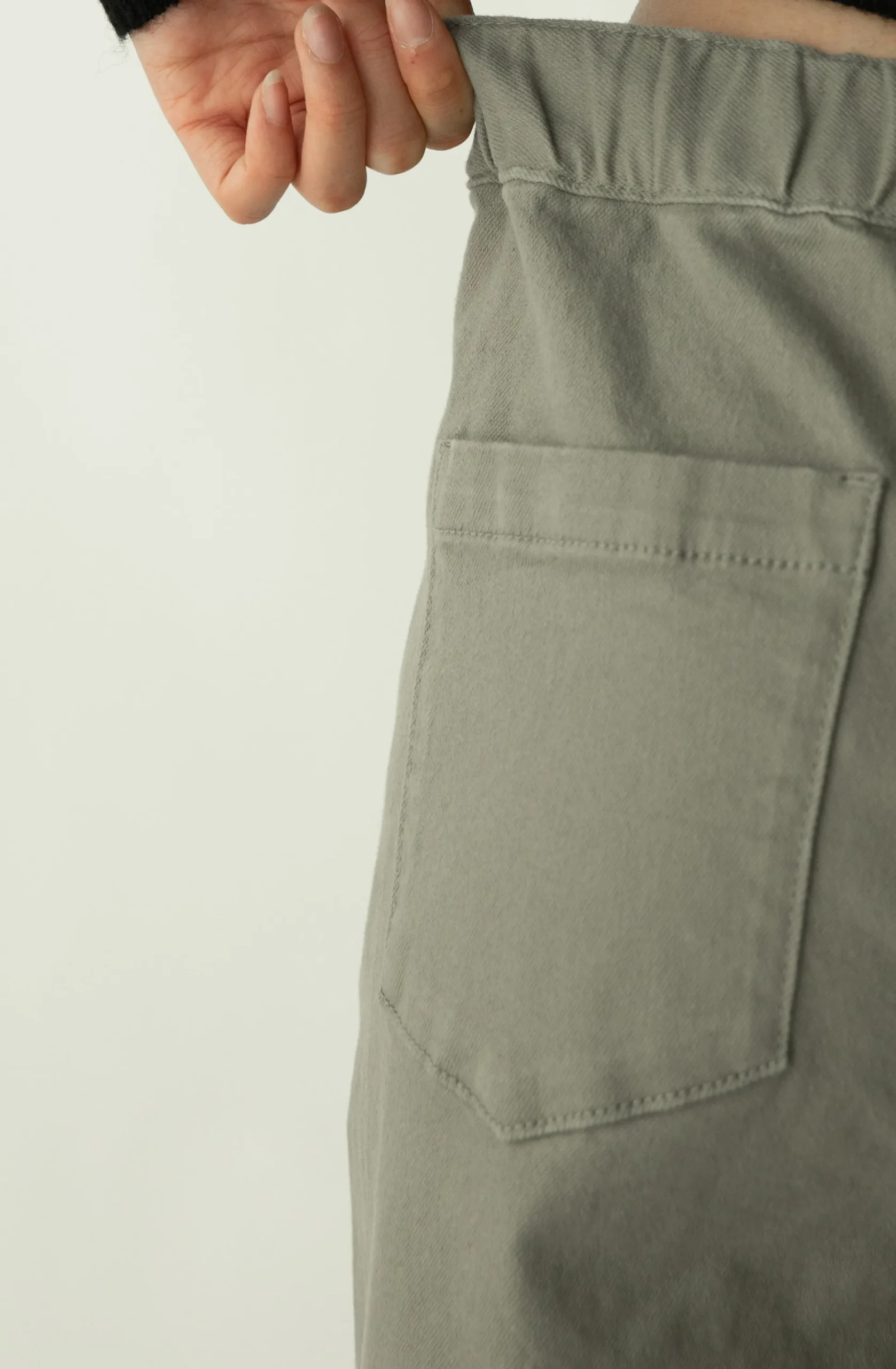 LONG LENGTH 30" TWILL WIDE LEG PANT