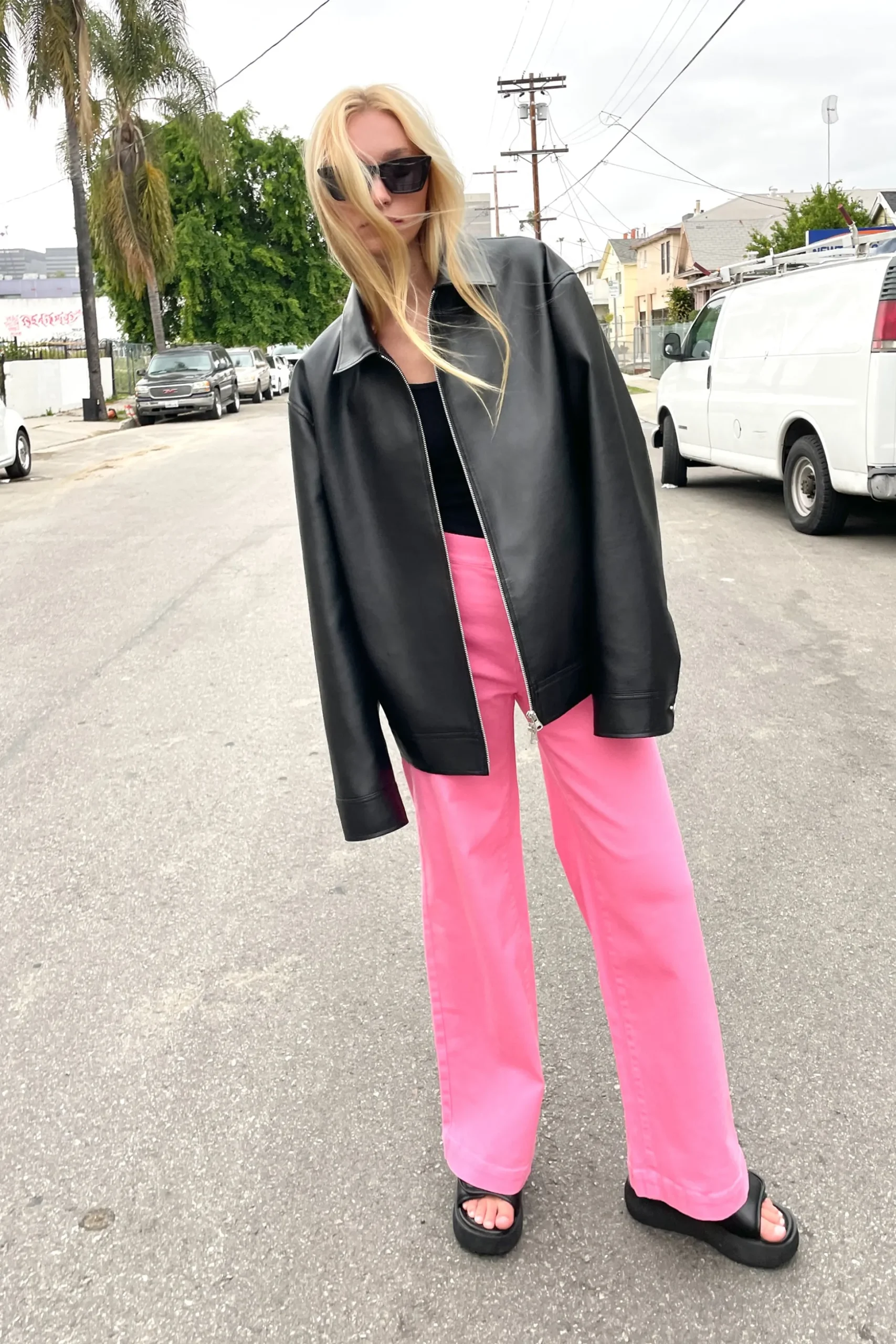 LONG LENGTH 30" TWILL WIDE LEG PANT