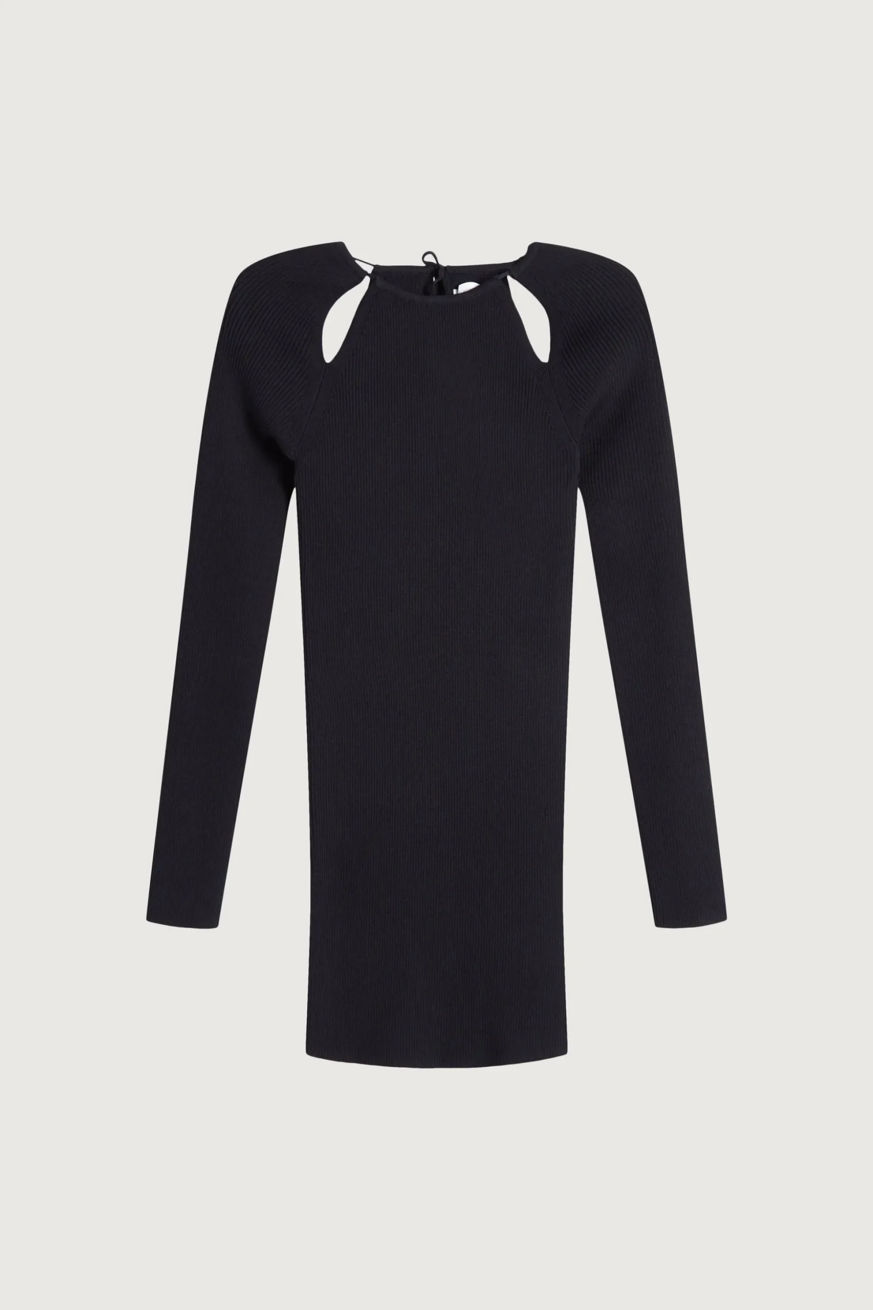 RIB-KNIT MINI DRESS WITH CUTOUTS