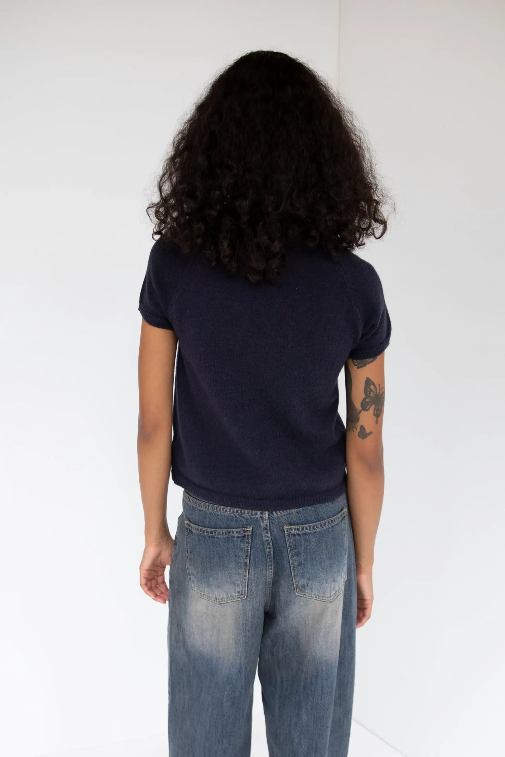 SHORT SLEEVE SWEATER