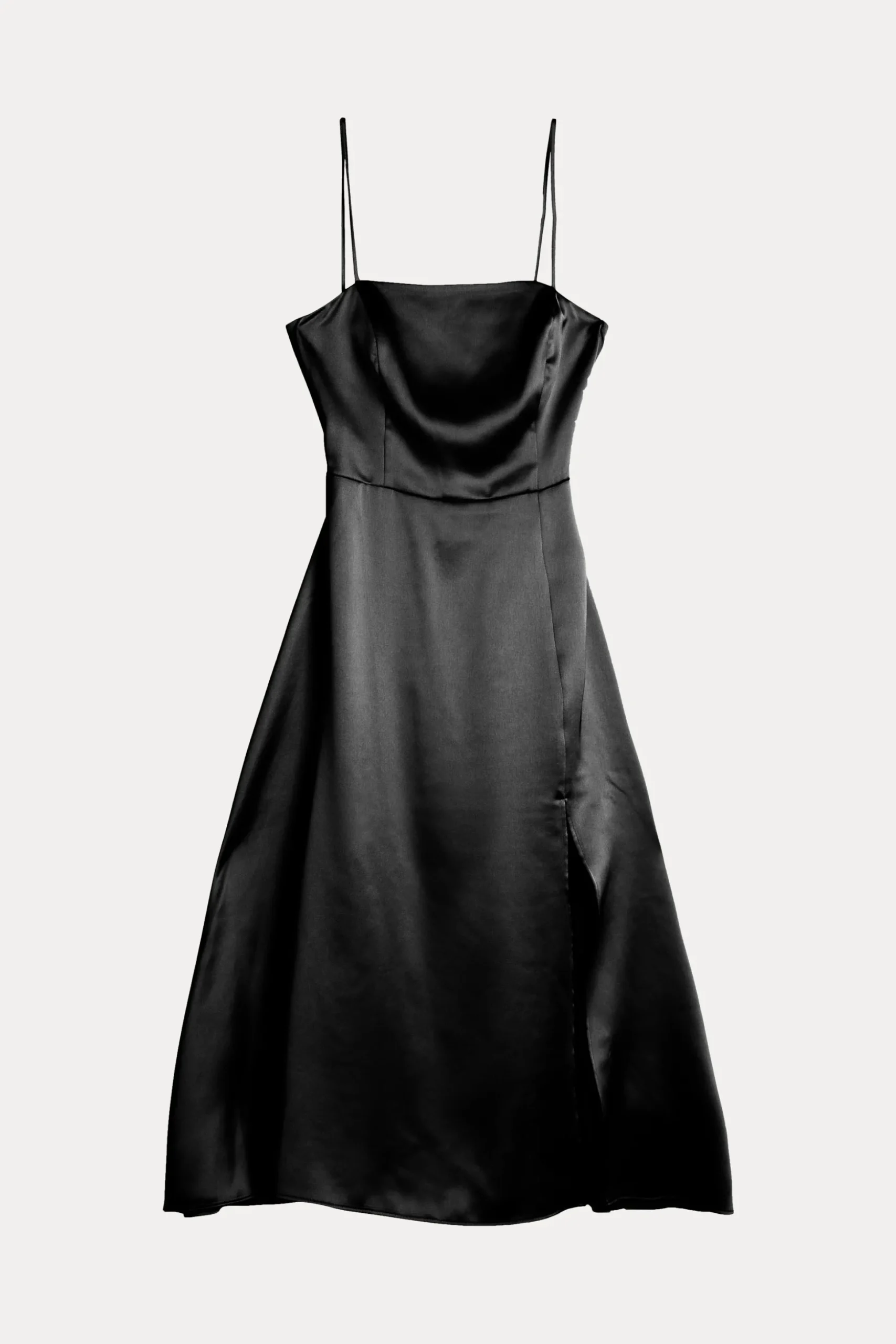 SQUARE NECK OPEN BACK DRESS