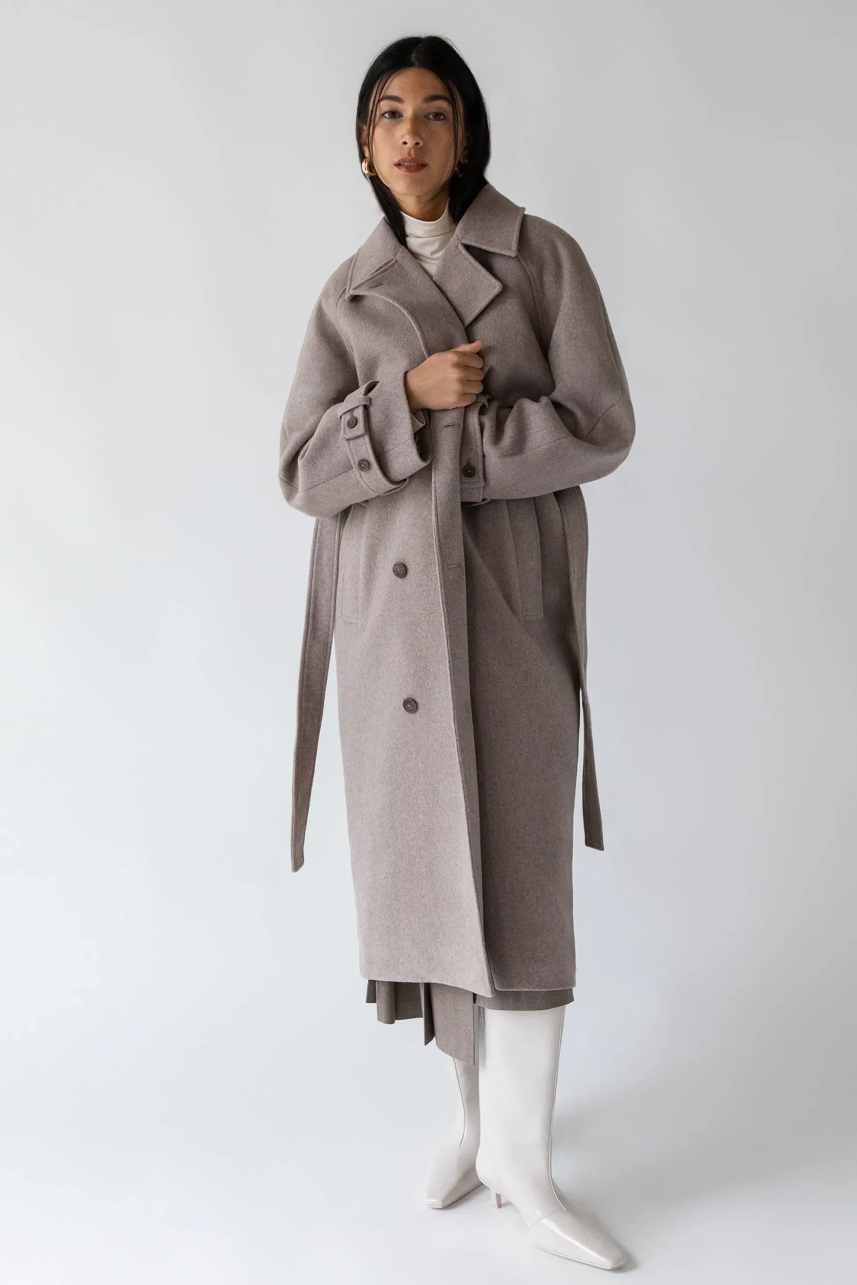 WOOL-BLEND TRENCH COAT